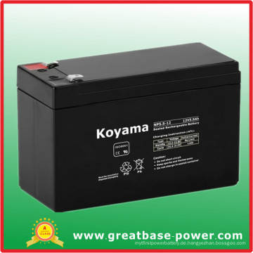 Koyama wieder aufladbare elektrische Ausrüstungs-Bereitschaftsbatterie 5.5ah 12V